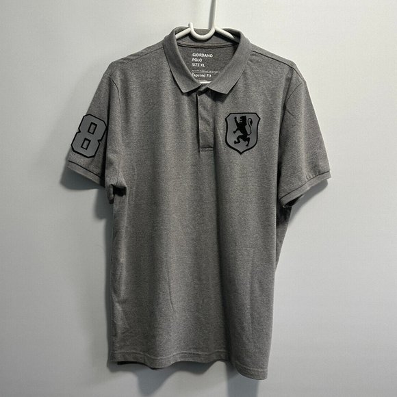 Giordano Polo Grey Tapered Fit Sz XL‎ - Picture 1 of 7